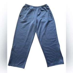 Nike Training Pants Mens XL Blue Straight Leg Ankle Zip Gym Athletic Soccer